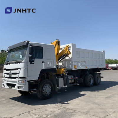 سينوتروك هوو 6x4 371 حصان شاحنات القمامة مع رافعة 10 طن سنغافورة شاحنة مثبتة رافعة تلسكوبية