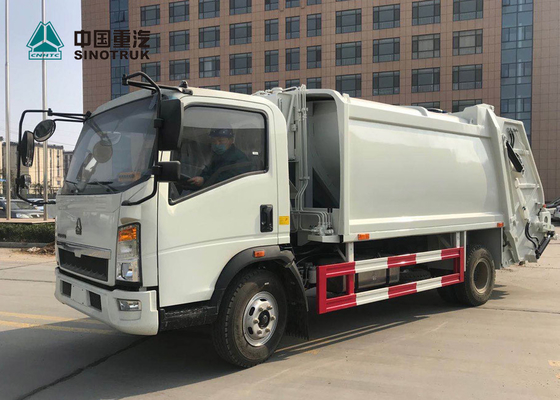 ساينو تراك Howo 4x2 شاحنة القمامة المدمجة Euro 3 120hp 9cbm بدون نائمة