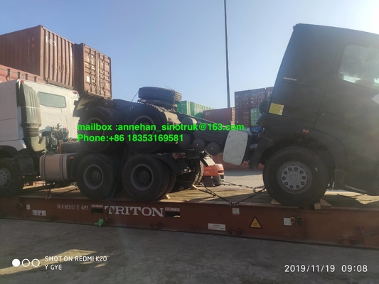 A7 420hp Lhd 6x4 شاحنة جرار ساينو تراك مع 3.5 بوصة Kingpin Euro2