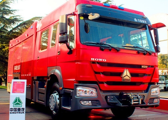 شاحنة إطفاء الإنقاذ 4x2 251hp - 350hp SINOTRUK HOWO Fire Fighter Truck 6m3 Water Tank
