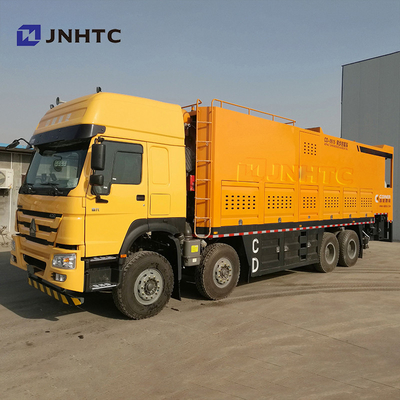 8x4 المطاط الأسفلت الحصى Macadam متزامن ختم شاحنة HOWO A7