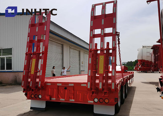 3 محاور Gooseneck Low Bed نصف مقطورة قابلة للتخصيص