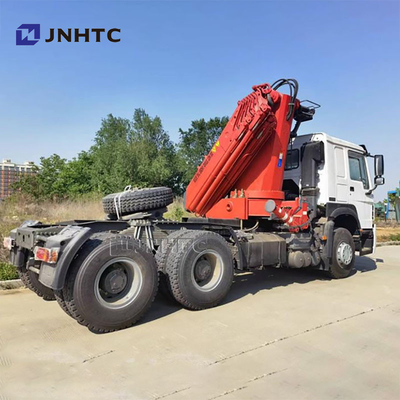 سعر المصنع Sinotruk HOWO 6x4 شاحنة جرار مع 10 طن رافعة قابلة للطي