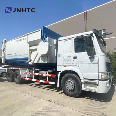 شاحنة قمامة 6x4 290HP شاحنة تنظيف علب شاحنة قمامة شاحنة