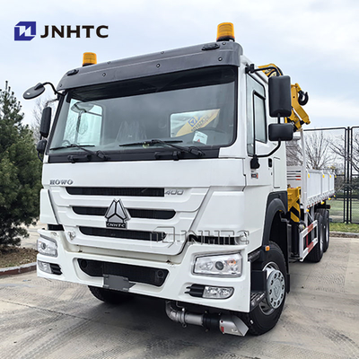 شاحنة شحن صينوتروك HOWO 6x4 400HP مع شاحنة رافعة 10 طن الصين المصنع