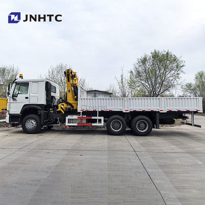 شاحنة شحن صينوتروك HOWO 6x4 400HP مع شاحنة رافعة 10 طن الصين المصنع