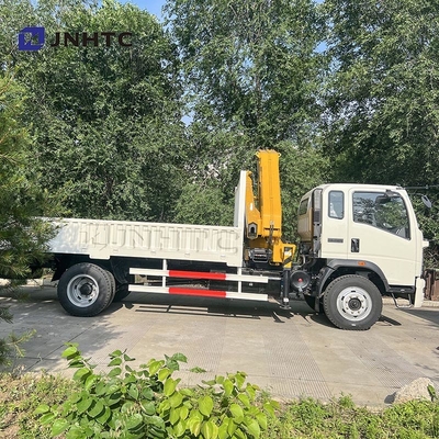 HOWO شاحنة شحن شاحنة شاحنة رافعة مثبتة شاحنة 290HP شاحنة شاحنة شاحنة 5 طن