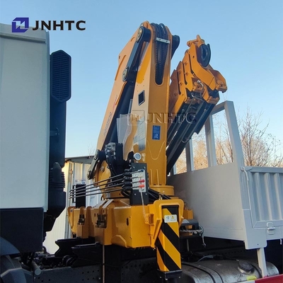 شاحنة رافعة HOWO 6x4 400HP شاحنة شحن مع شاحنة رافعة 10 طن