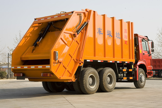 15 - 16CBM LHD 4X2 القمامة المطحنة شاحنة مع ارتفاع ضغط نظام ZZ1167M4611