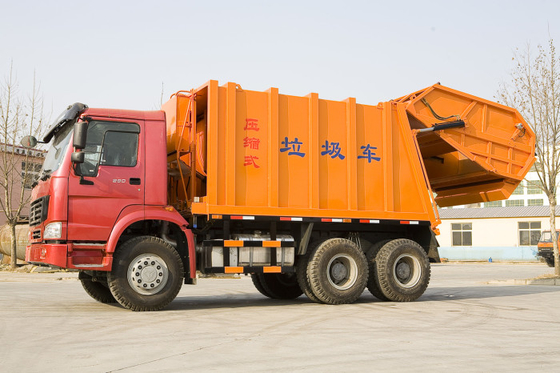 15 - 16CBM LHD 4X2 القمامة المطحنة شاحنة مع ارتفاع ضغط نظام ZZ1167M4611