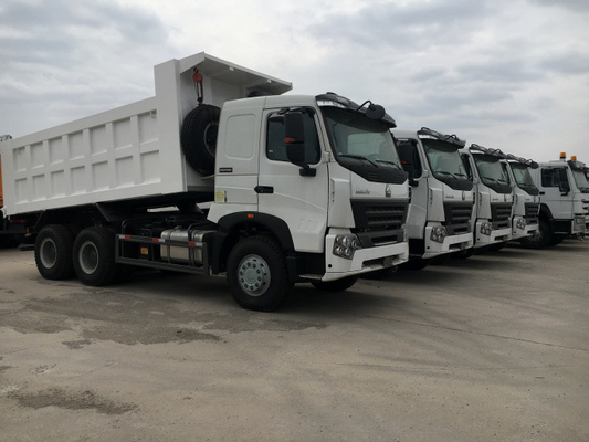 ساينو تراك HOWO A7 البناء تفريغ شاحنة 30-40 طن RHD 10 عجلات في الأبيض