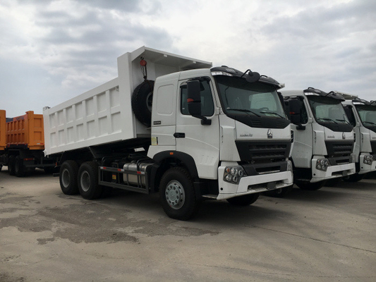 ساينو تراك HOWO A7 البناء تفريغ شاحنة 30-40 طن RHD 10 عجلات في الأبيض