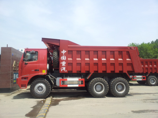 70 T التعدين تفريغ شاحنة الثقيلة 6 × 4 25M3 سعة 10 عجلات حياة طويلة