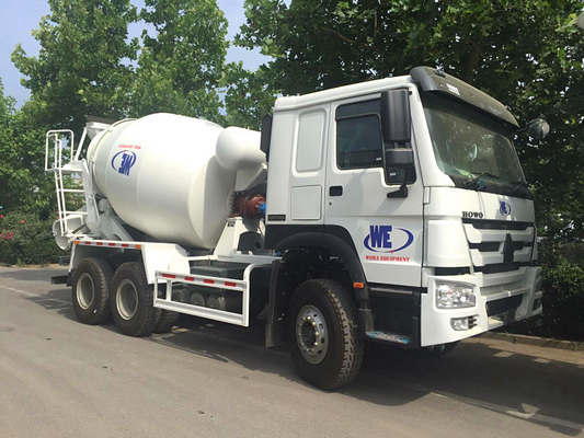 6x4 8M3 شاحنة خلط الخرسانة خزان ساينو تراك Howo7 أبيض اللون Hw76 المقصورة