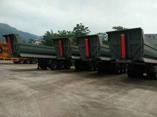 70T عالية السرعة قلابة نصف مقطورة شاحنة للتعدين والبناء 25-45 تدابير بناء الثقة