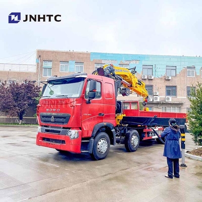 الصين هوو 6x4 380hp رافعة ذراع قابلة للطي مع شاحنة الشحن 14/ 16 طن رافعة تلسكوبية مثبتة على البوم سعر جيد