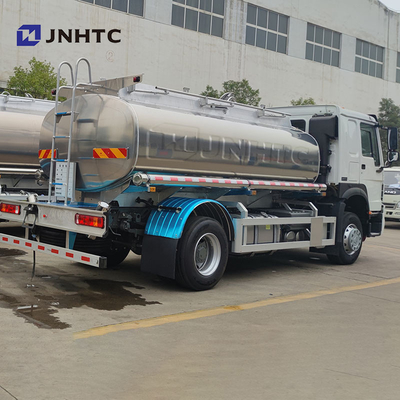 شاحنة ناقلة وقود Sinotruk Howo 6 عجلات سبيكة الألومنيوم 10000 لتر مع ناقلات النفط الموزعة شاحنة