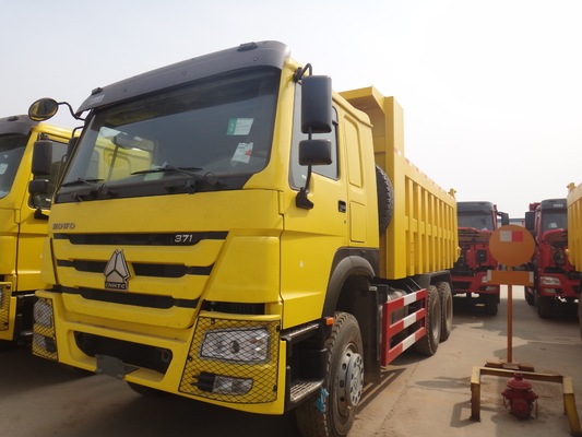 الأصفر 371hp 20M3 RHD ساينو تراك HOWO 6X4 تفريغ شاحنة لتحميل 40-50 طن