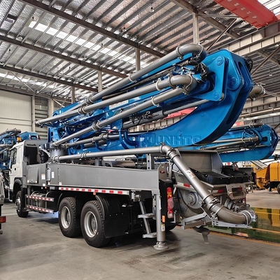 HOWO 6x4 الهيكل شاحنة مضخة الخرسانة 400HP 47m 400hp شاحنة مضخة الخرسانة