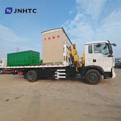 شاحنة رافعة HOWO TX 320HP 4X2 15TON شاحنة حطام شحن مثبتة مع رافعة هيدروليكية مستقيمة