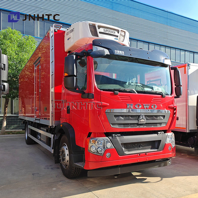 HOWO TX 7.8m 20ton شاحنة ثلجية شاحنة ثلج / طعام بحري مُجمّد سيارة ثلاجة ثقيلة سيارة للبيع