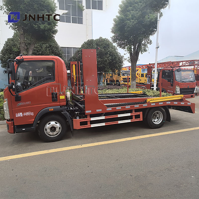 سحب 3 سيارات سينوتروك HOWO 4X2 طابق مزدوج 5t 6t وقود الديزل محطم كامل مركبة إنقاذ شاحنة سحب مسطحة