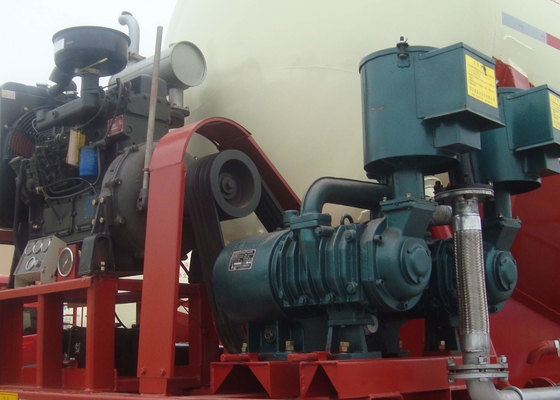 مرت ISO 10 Wheeler Sinotruk Howo شاحنة صهريج الأسمنت السائبة وشاحنة جرار مع جسم ناقلة 50M³