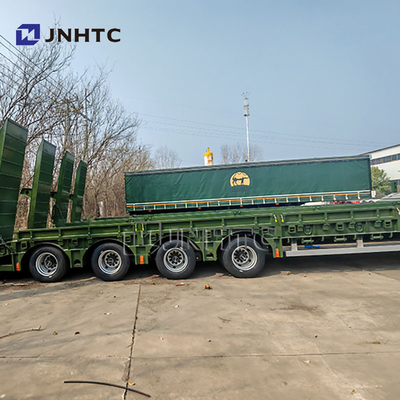 4 محورات الجهاز الهيدروليكي الثقيل العنق القصير lowboy lowbed نصف مقطورة شاحنة شاحنة مقطورات