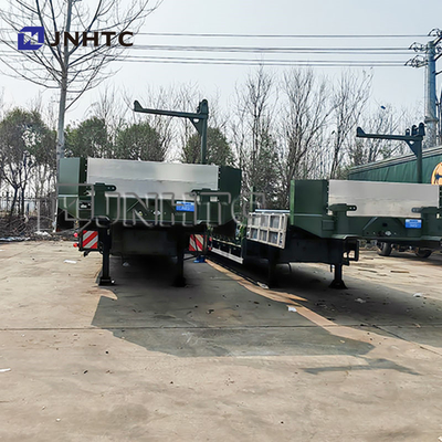 4 محورات الجهاز الهيدروليكي الثقيل العنق القصير lowboy lowbed نصف مقطورة شاحنة شاحنة مقطورات