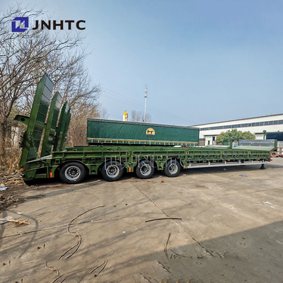 4 محورات الجهاز الهيدروليكي الثقيل العنق القصير lowboy lowbed نصف مقطورة شاحنة شاحنة مقطورات