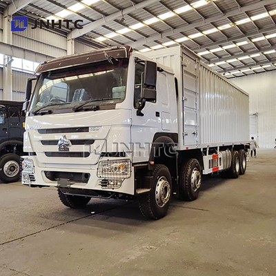 25 طن شاحنة هوو 8 * 4 شاحنات فان Diesel ناقلات نقل يدوية حاويات سميكة صناديق شاحنات الشحن