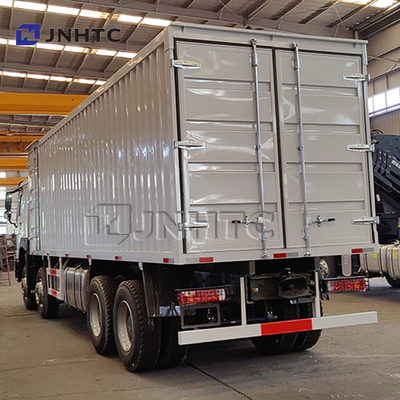 25 طن شاحنة هوو 8 * 4 شاحنات فان Diesel ناقلات نقل يدوية حاويات سميكة صناديق شاحنات الشحن
