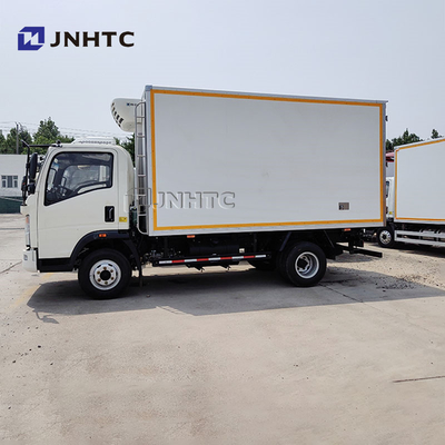 شاحنة ثلاجة Sinotruk 4x2 شاحنة تبريد التجميد 5 طن لشاحنة تبريد للأسماك الحية