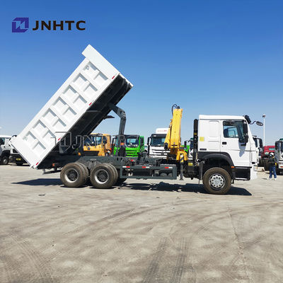 سينوتروك هوو 6x4 371 حصان شاحنات القمامة مع رافعة 10 طن سنغافورة شاحنة مثبتة رافعة تلسكوبية