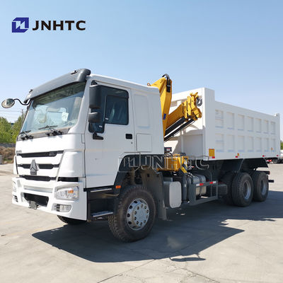 سينوتروك هوو 6x4 371 حصان شاحنات القمامة مع رافعة 10 طن سنغافورة شاحنة مثبتة رافعة تلسكوبية