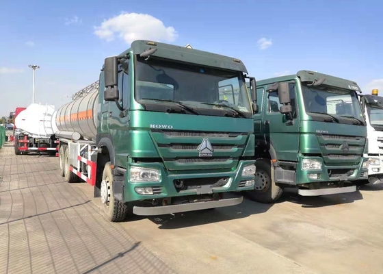 6 * 4 371hp خزان الوقود شاحنة 21cbm لنقل المواد الكيميائية الخطرة