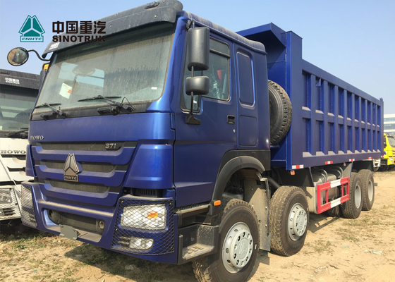 Euro 2 371HP Heavy Load Truck 8x4 12 Tire Front Lifting HOWO قلابة شاحنة