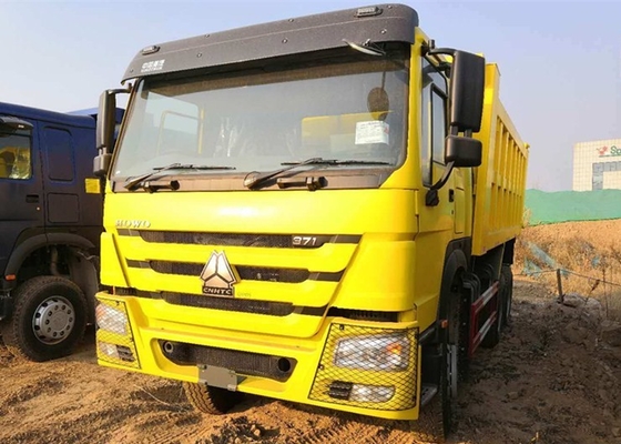371HP 6 × 4 20CBM الثقيلة تفريغ شاحنة ثنائي الدائرة ضغط الهواء الفرامل