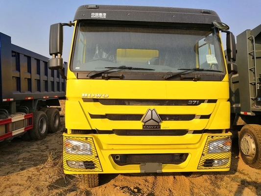 371HP 6 × 4 20CBM الثقيلة تفريغ شاحنة ثنائي الدائرة ضغط الهواء الفرامل