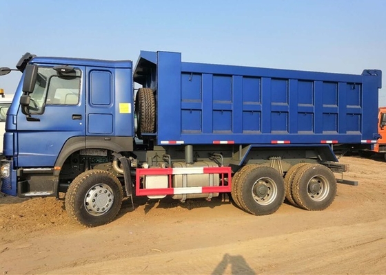 ساينو تراك 6 × 4 371 قوة حصان الثقيلة تفريغ شاحنة 25 طن اللون الأزرق حياة طويلة