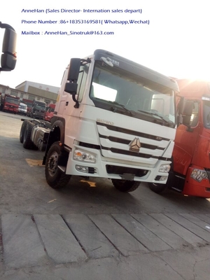 10 إطارات SINOTRUK HOWO شاحنة بضائع هيكل أورو 2 LHD 6X4 336HP HW76