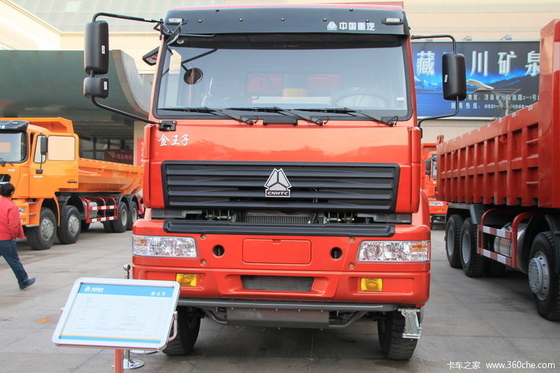 تي نموذج بطني رفع / رفع الجبهة البسيطة شاحنة قلابة SINOTRUK STEYR 8 By 4 EURO II قياسي