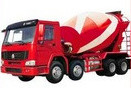 16cbm 8x4 ساينو تراك HOWO شاحنة خلط الخرسانة الأحمر الأبيض اللون 20-60 طن CCC مرت