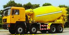 ديزل 8 × 4 ساينو تراك STEYR شاحنة خلط الخرسانة 336hp و 8 م 3 في اللون الأحمر