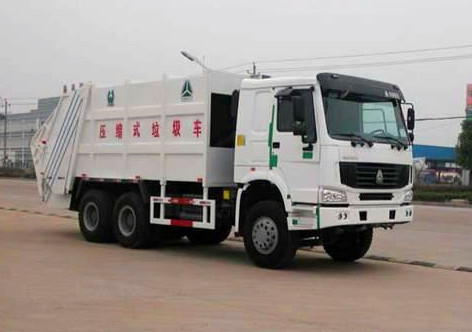 6 × 4 Euro II الانبعاثات القياسية القمامة ضاغطة شاحنة ، شاحنة القمامة المدمجة 12m3