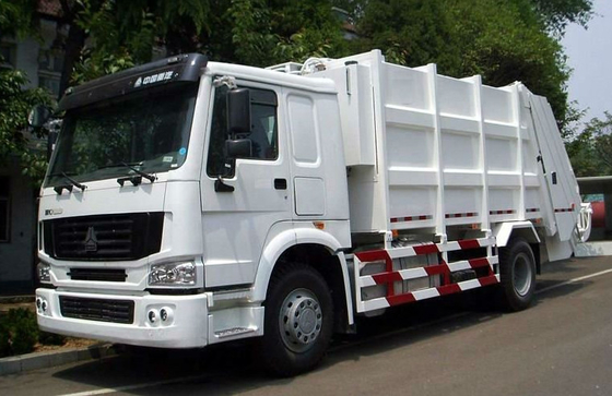 اللون الأبيض 12m3 شاحنة القمامة المطحنة ساينو تراك HOWO 4X2 6000L حجم