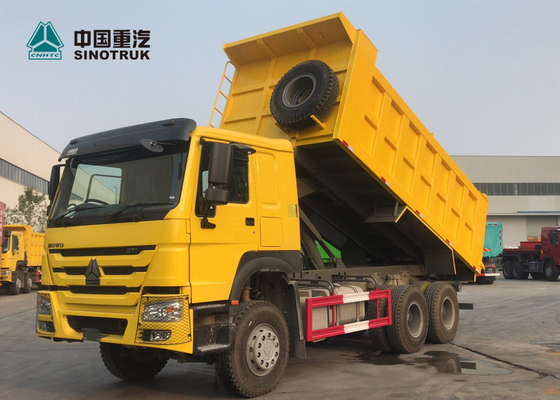 ساينو تراك HOWO 371 20CBM الثقيلة تفريغ شاحنة ورقة قوة عالية 6 × 4