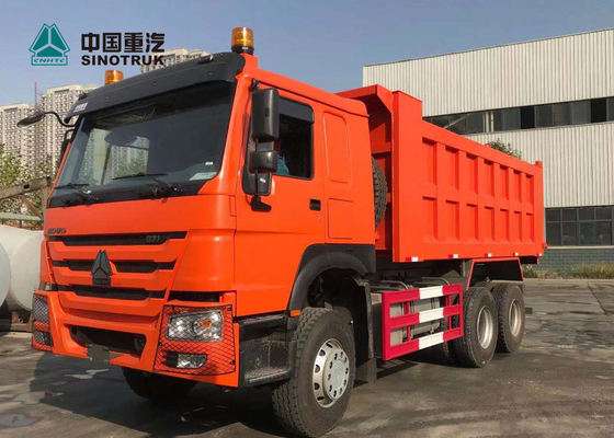 20CBM 13R22.5 لايحتاج الاطارات ساينو تراك HOWO 6X4 تفريغ شاحنة لغانا في البرتقالي