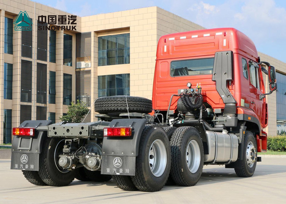 6X4 10 عجلات رئيس المحرك شاحنة ساينو تراك هوهان 371HP مع ينامون مزدوجة