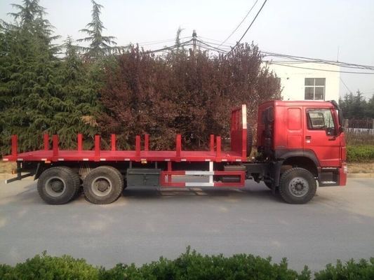 371hp ساينو تراك Howo7 البضائع حاوية شاحنة 30T مسطحة 6 × 4 10 عجلات مع 1 قطع الغيار
